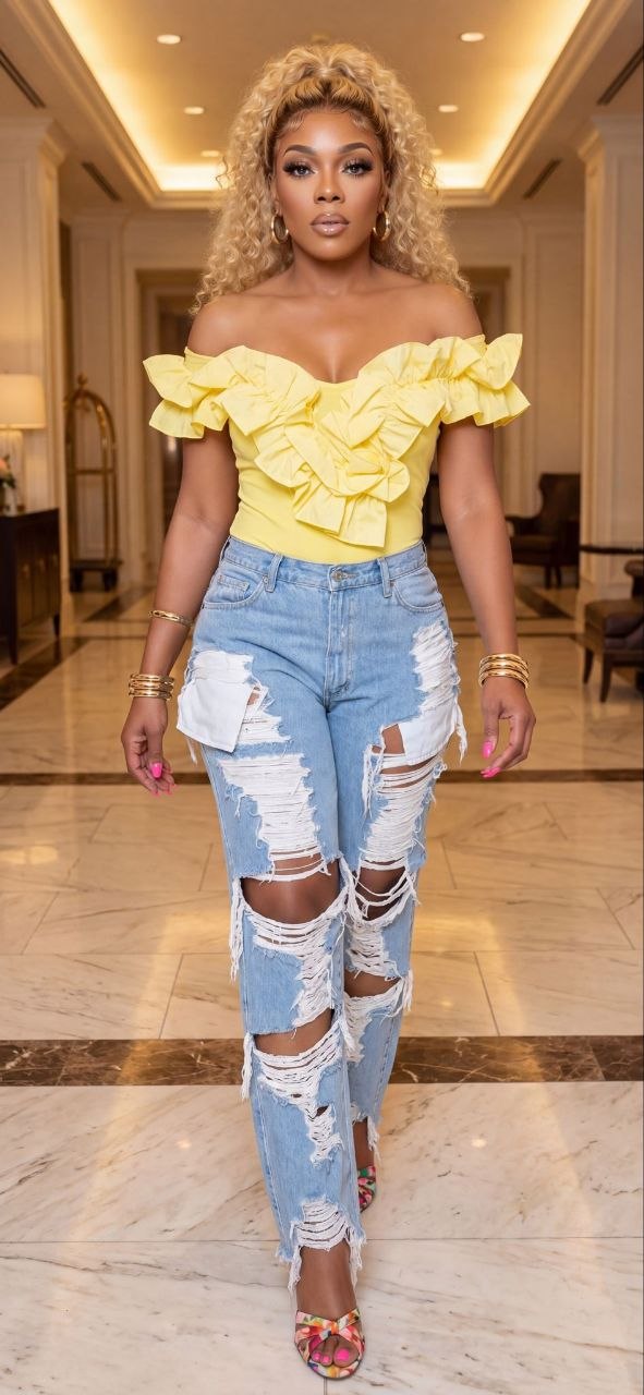 Lemon Kiss Ruffle Top